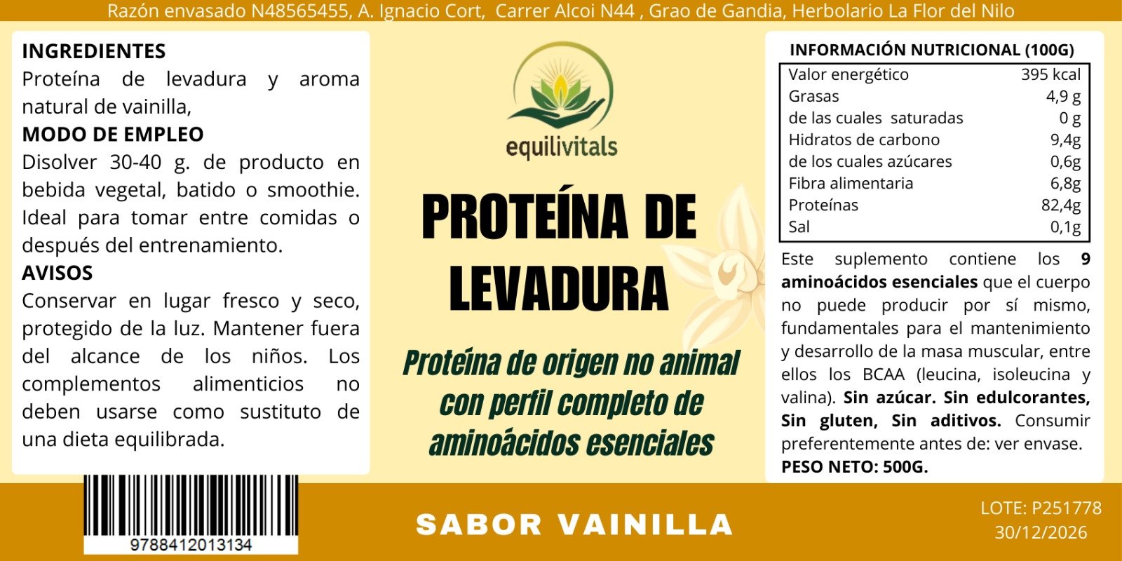 Proteina de Levadura Nutricional Vegana - Imagen 5