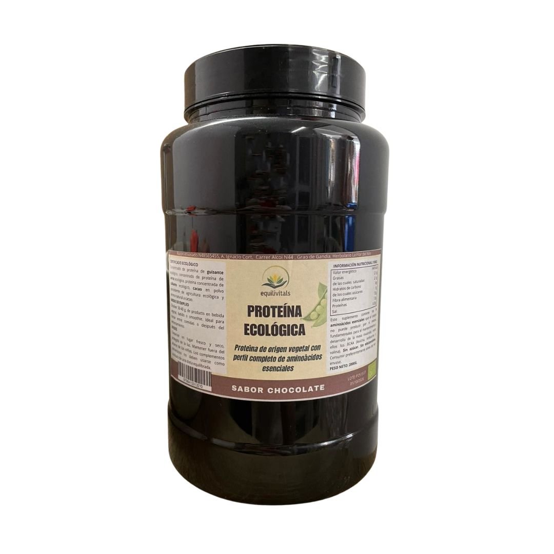 proteína de guisante, arroz y cáñamo ecológica de 2000 gramos